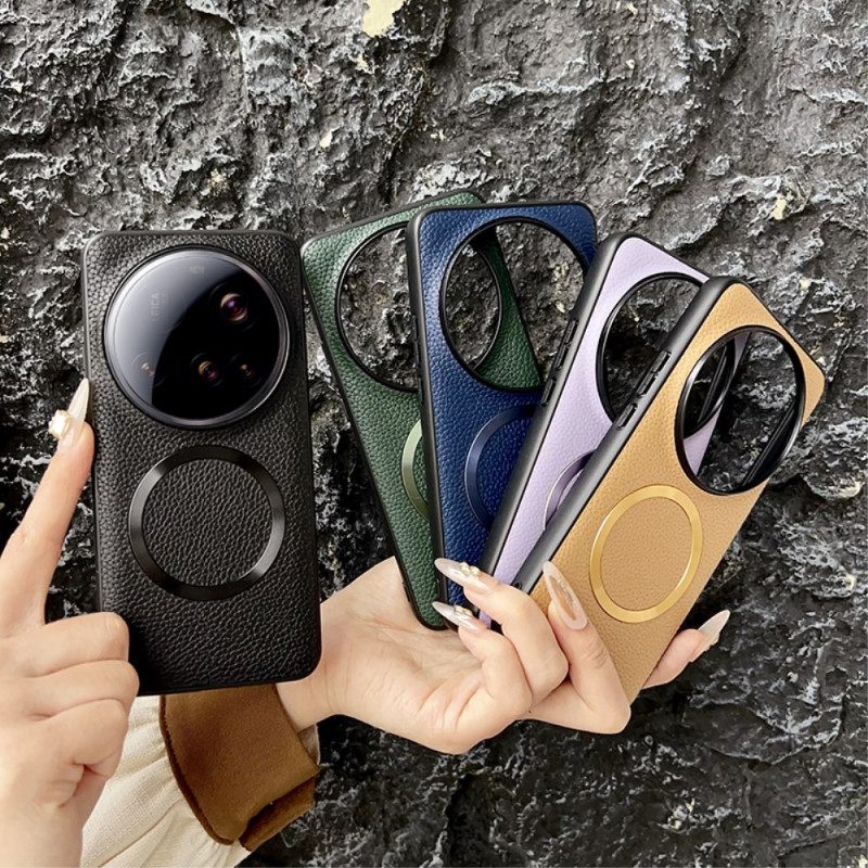 Kuori Xiaomi 15 Ultra Magsafe-litsikuviointinahkakuviointi