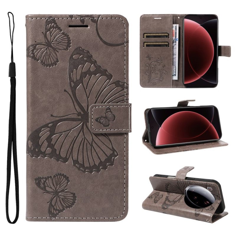 Nahkakotelo Xiaomi 15 Ultra Jättiläisperhoset