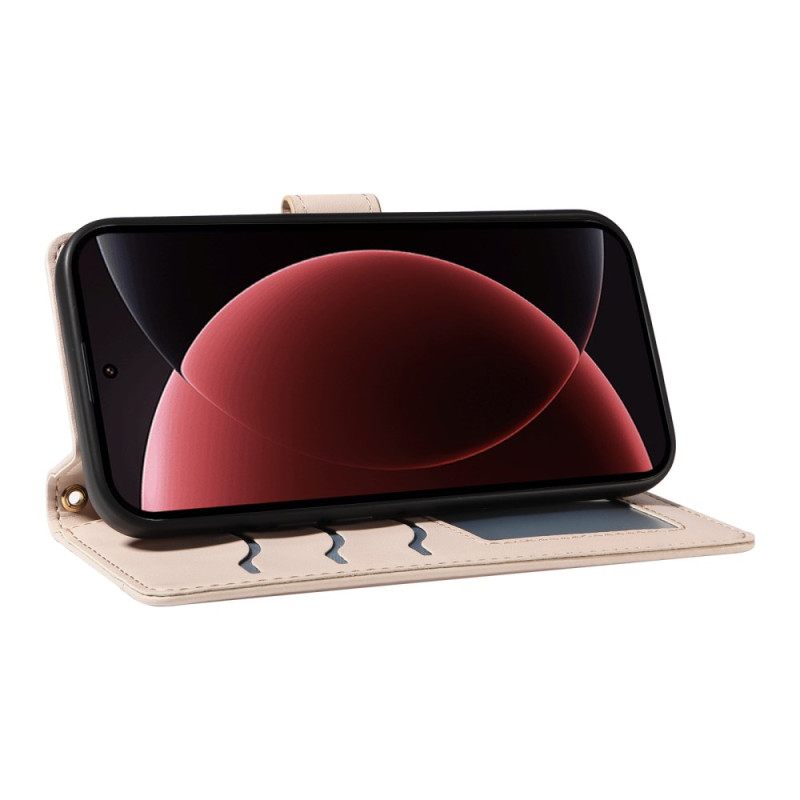 Nahkakotelo Xiaomi 15 Ultra Pehmustettu Hihna Ja Olkahihna