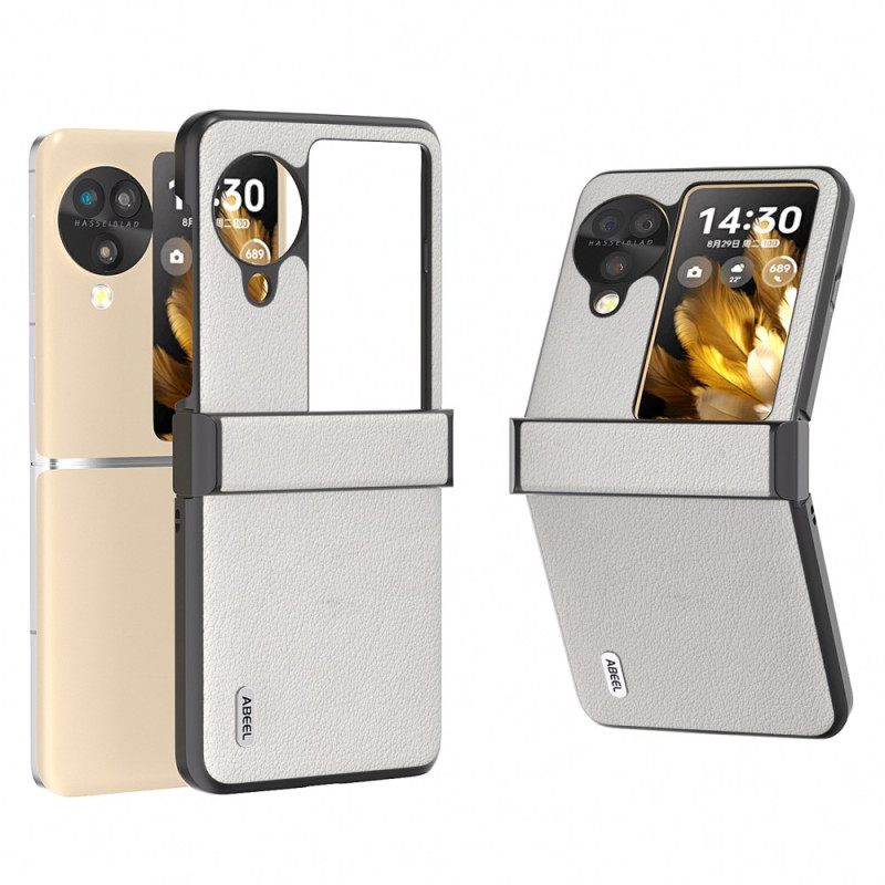 Kuori Oppo Find N3 Flip Teksturoitu Nahka Abeel