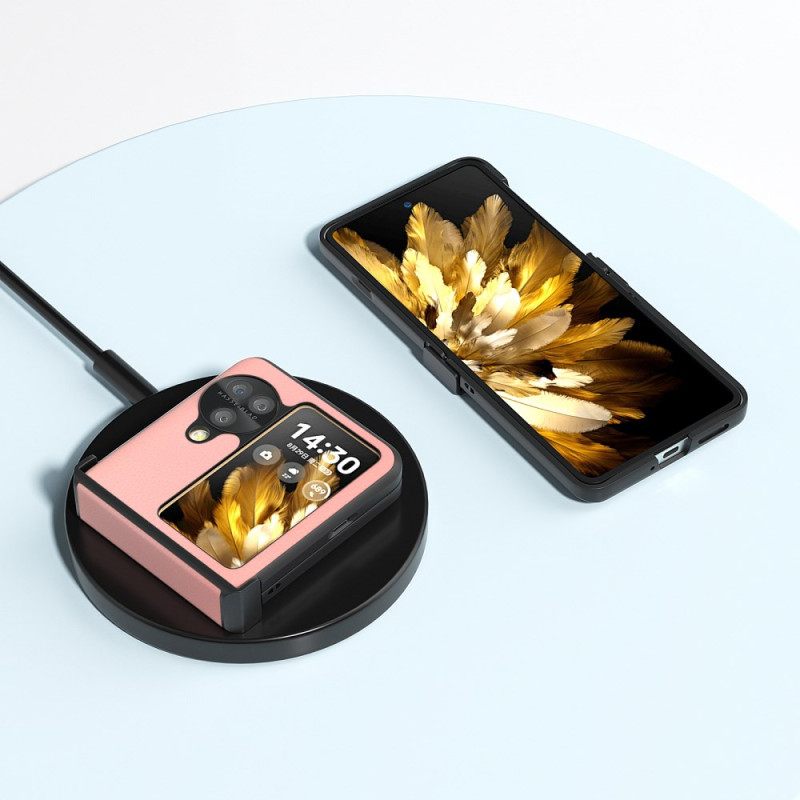 Kuori Oppo Find N3 Flip Teksturoitu Nahka Abeel