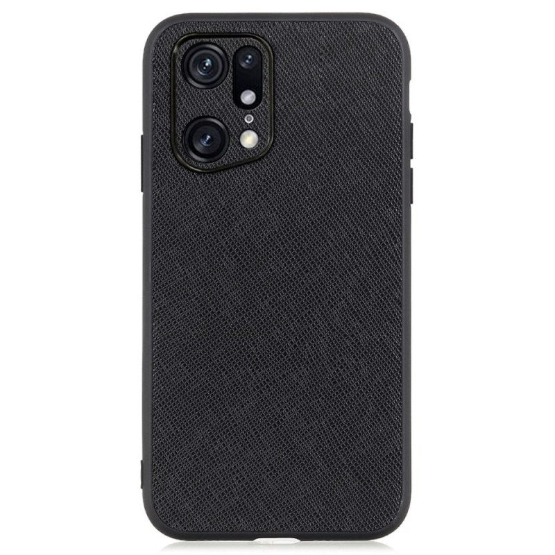 Case Oppo Find X5 Pro Aito Kuvioitu Nahka