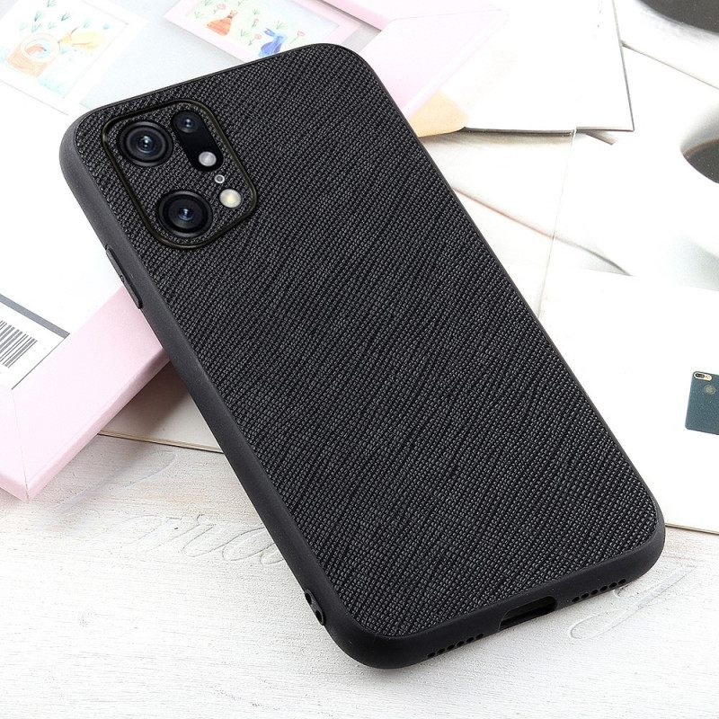 Case Oppo Find X5 Pro Aito Kuvioitu Nahka