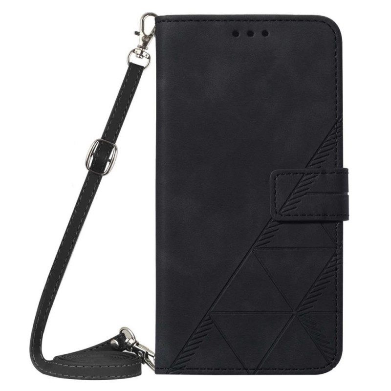Flip Case Oppo Find X5 Pro Kolmiot Olkahihnalla