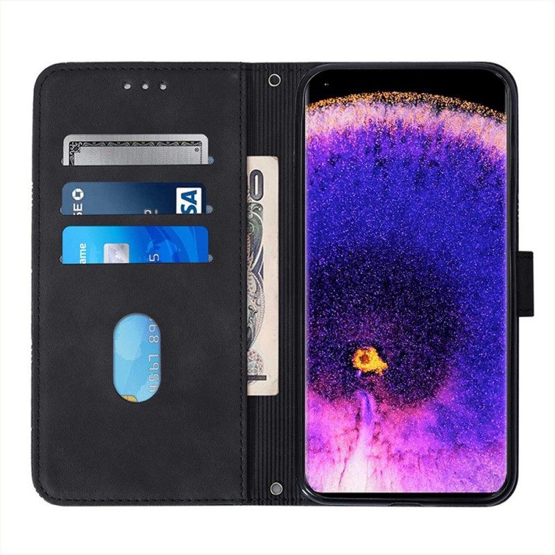 Flip Case Oppo Find X5 Pro Kolmiot Olkahihnalla