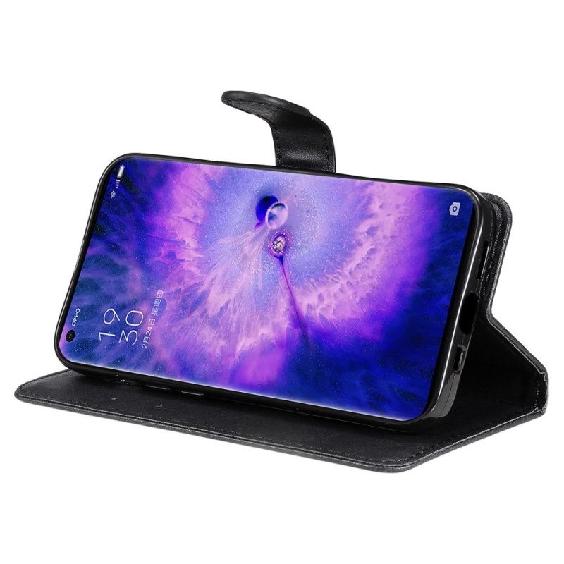 Flip Case Oppo Find X5 Pro Suojaketju Kuori United Strapille