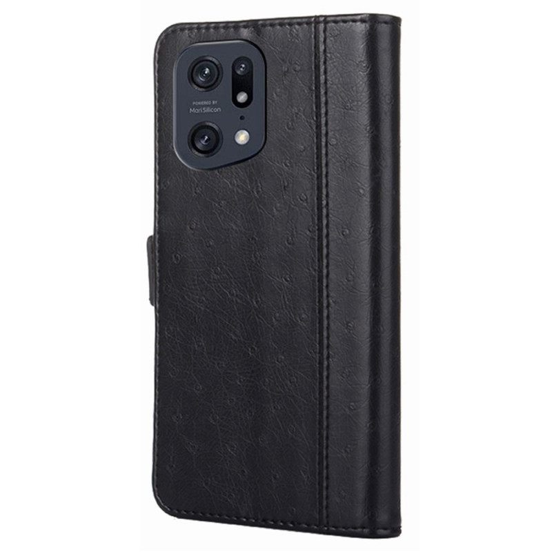 Kotelot Oppo Find X5 Pro Bicolor Strutsin Ihon Rakenne