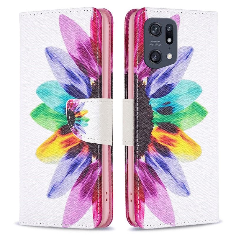 Kotelot Oppo Find X5 Pro Flower Watercolour