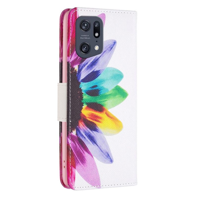 Kotelot Oppo Find X5 Pro Flower Watercolour