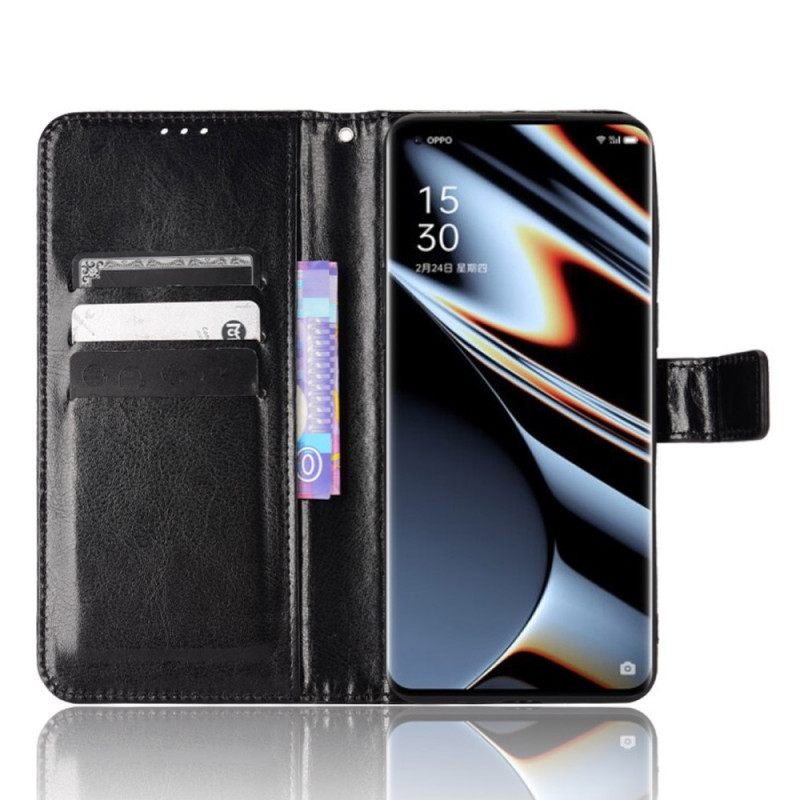 Kotelot Oppo Find X5 Pro Keinonahka Näyttävä