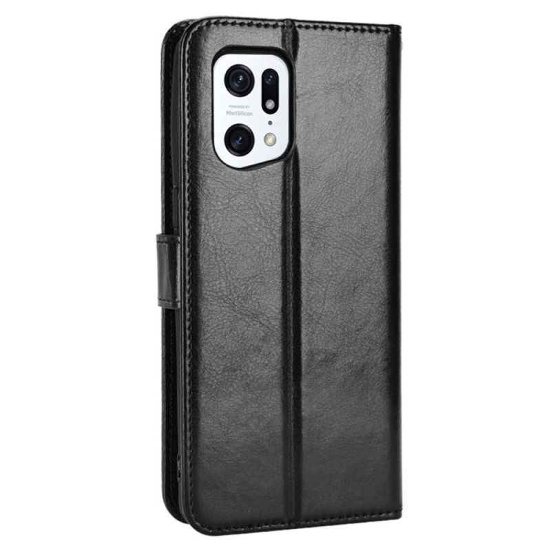 Kotelot Oppo Find X5 Pro Keinonahka Näyttävä