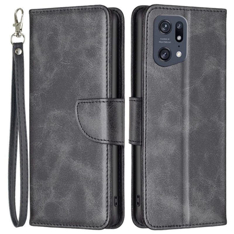 Nahkakotelo Oppo Find X5 Pro Vino Lukko