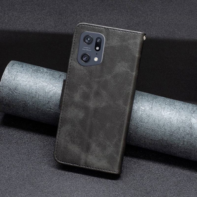 Nahkakotelo Oppo Find X5 Pro Vino Lukko