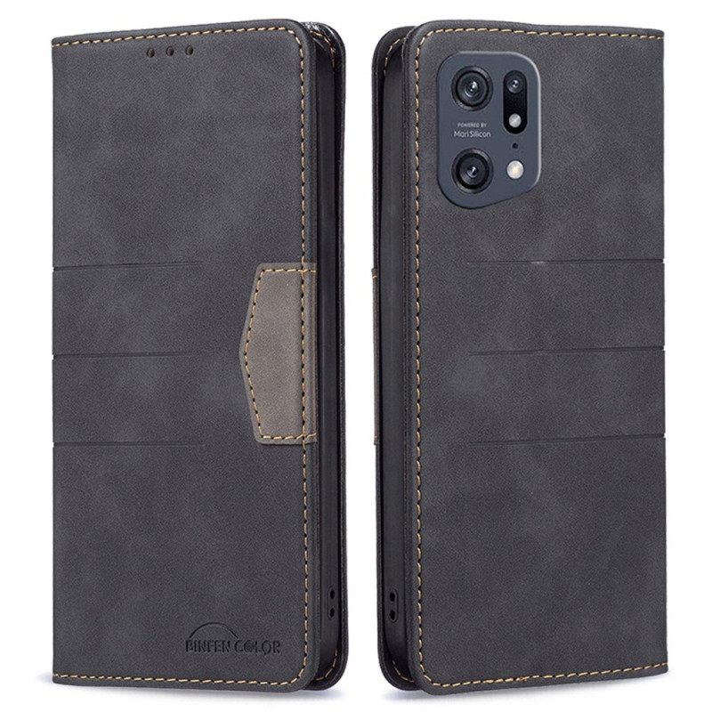 Puhelinkuoret Oppo Find X5 Pro Kotelot Flip Binfen Color
