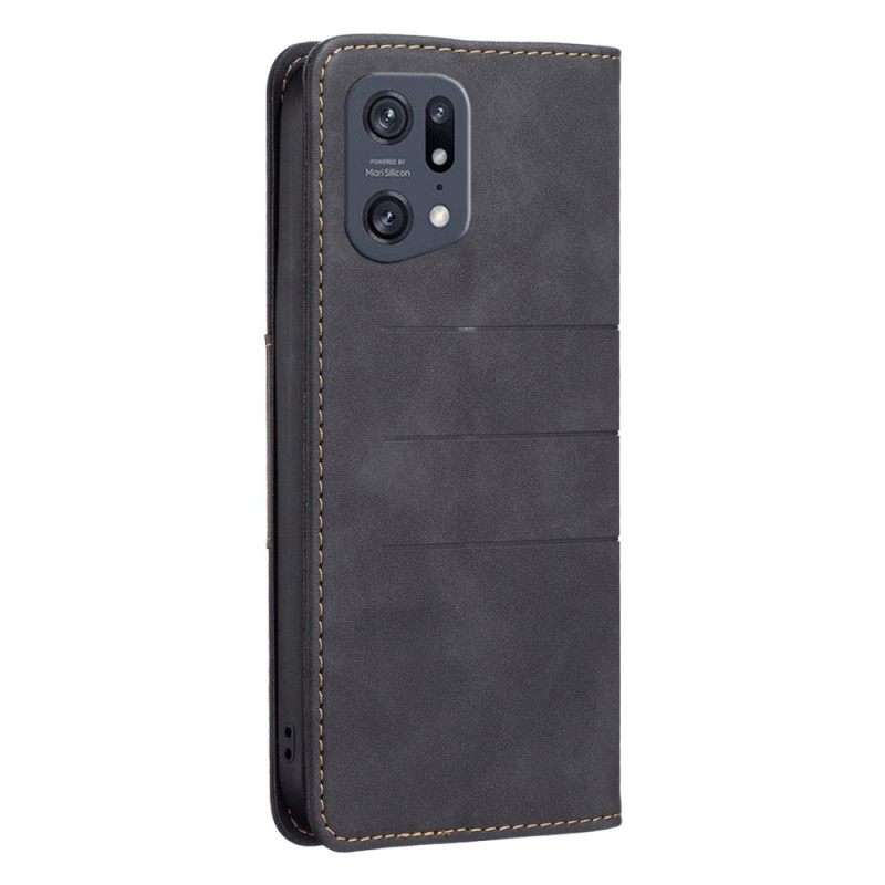 Puhelinkuoret Oppo Find X5 Pro Kotelot Flip Binfen Color