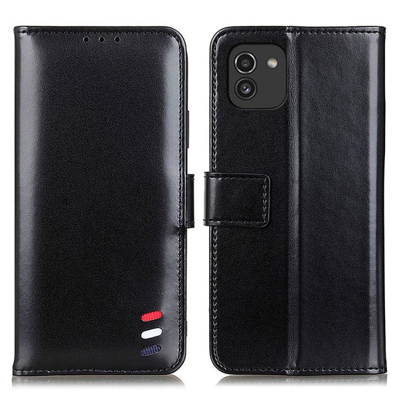 Kotelot Samsung Galaxy A03 Tricolor Leather Effect