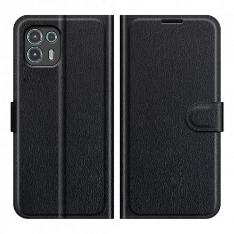 Kotelot Motorola Edge 20 Lite Classic Litchi Faux Leather