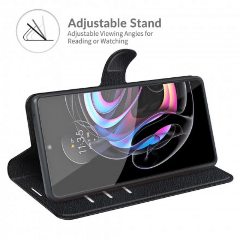 Kotelot Motorola Edge 20 Lite Classic Litchi Faux Leather