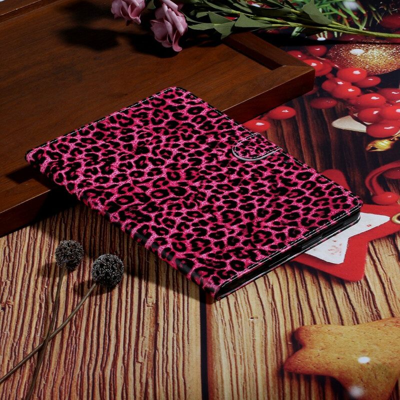 Nahkakotelo iPad Air (2022) (2020) / Pro 11" Vaaleanpunainen Leopardikuvio