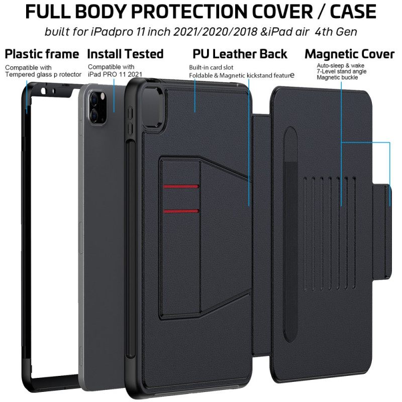 Nahkakuori iPad Air (2022) (2020) / Pro 11" Multi-angle Korttipidike