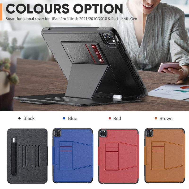 Nahkakuori iPad Air (2022) (2020) / Pro 11" Multi-angle Korttipidike