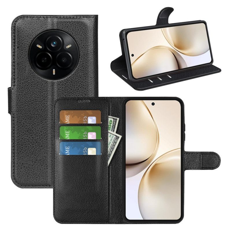 Kotelot Realme 14 Pro Plus 5g Klassinen Litsikuvioinen Tekonahka