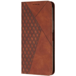 Nahkakotelo Realme 14 Pro Plus 5g Mokkanahkaefekti-timantit