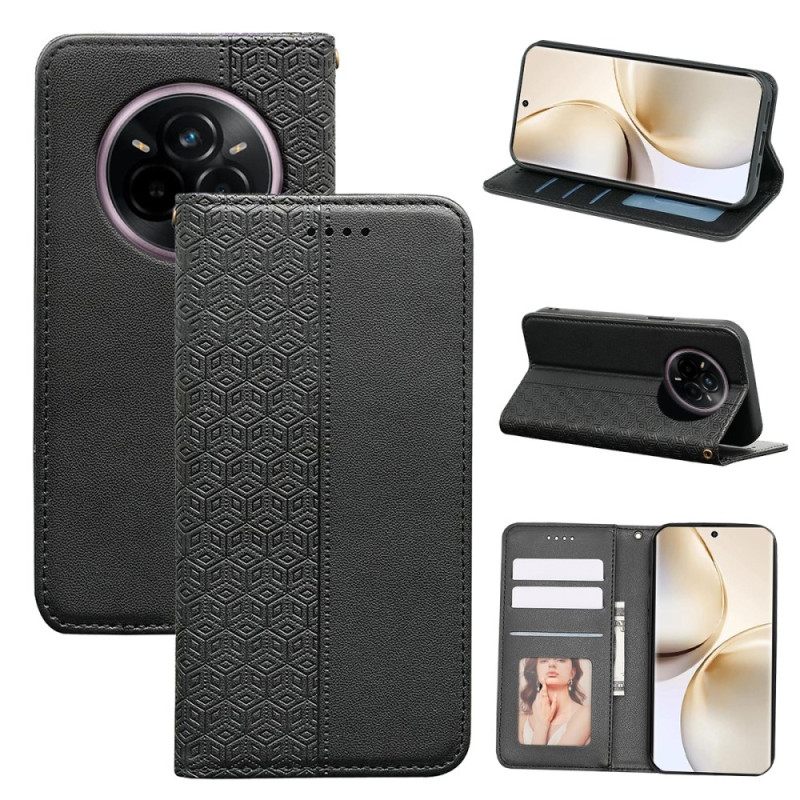 Nahkakotelo Realme 14 Pro Plus 5g Puhelinkuoret Ruutukuvioinen Hihna