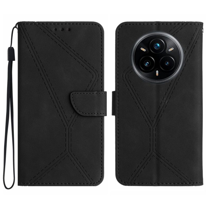 Nahkakotelo Realme 14 Pro Plus 5g Viivat Ja Raidat