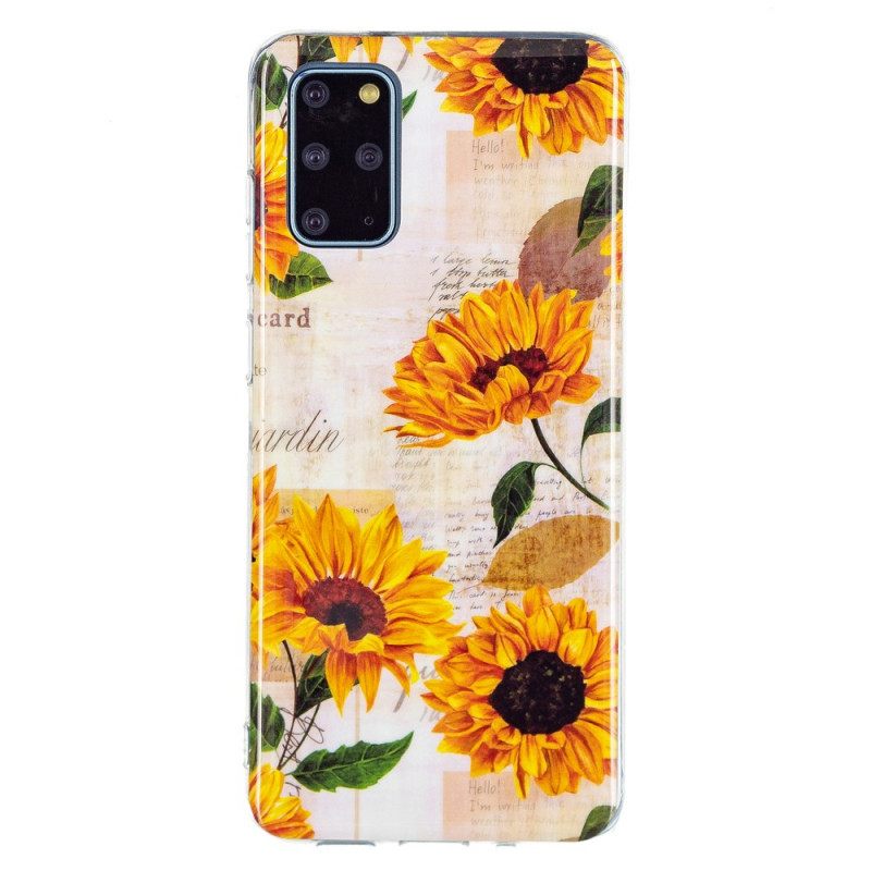 Case Samsung Galaxy S20 Plus 4G / 5G Fluoresoivat Auringonkukat