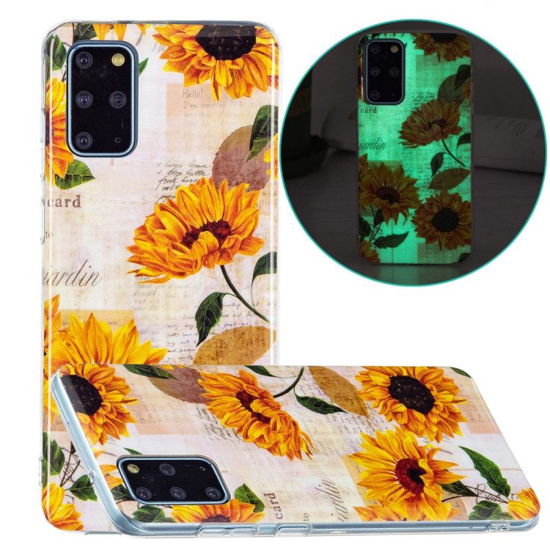 Case Samsung Galaxy S20 Plus 4G / 5G Fluoresoivat Auringonkukat
