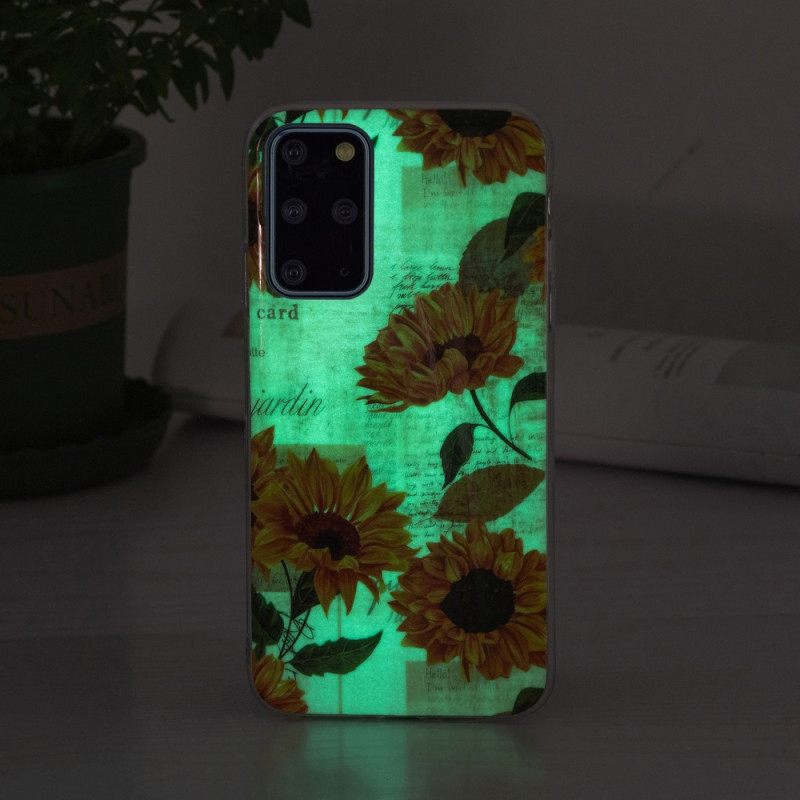 Case Samsung Galaxy S20 Plus 4G / 5G Fluoresoivat Auringonkukat
