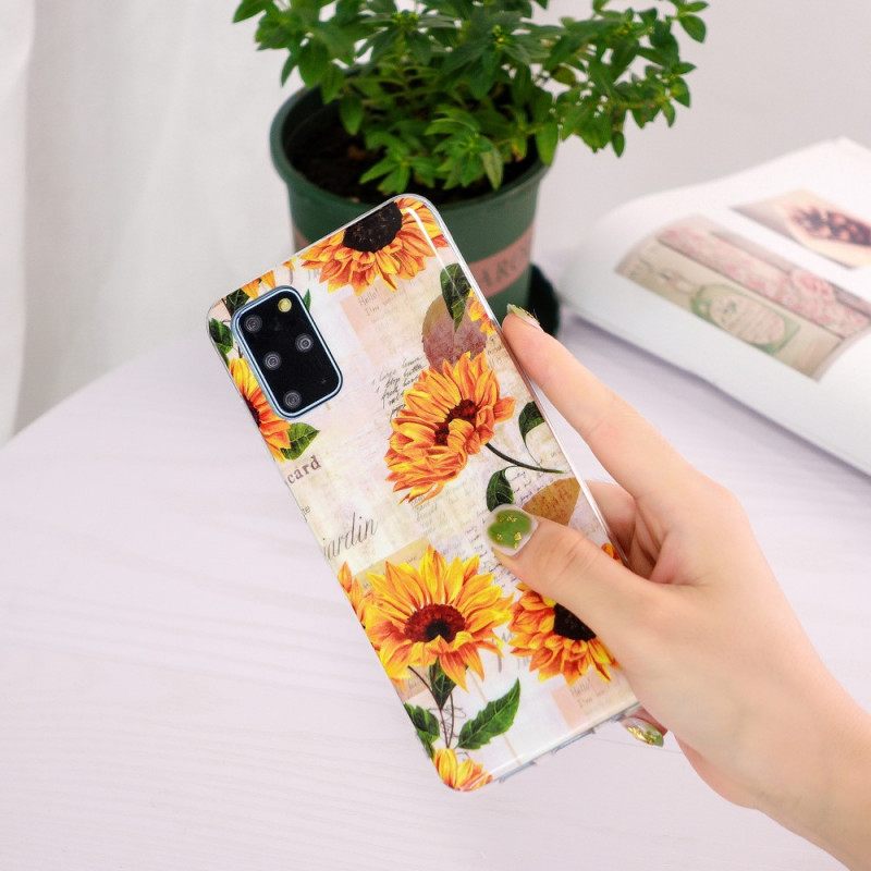Case Samsung Galaxy S20 Plus 4G / 5G Fluoresoivat Auringonkukat