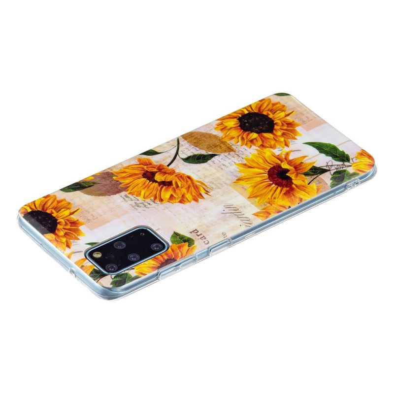 Case Samsung Galaxy S20 Plus 4G / 5G Fluoresoivat Auringonkukat