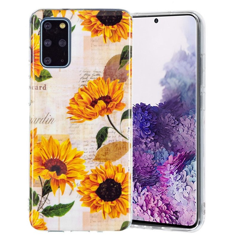 Case Samsung Galaxy S20 Plus 4G / 5G Fluoresoivat Auringonkukat