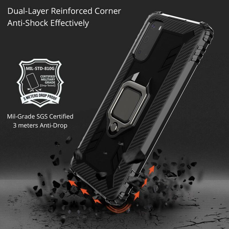 Case Samsung Galaxy S20 Plus 4G / 5G Rengas Ja Hiilikuitu