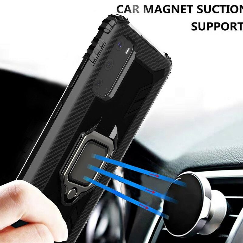 Case Samsung Galaxy S20 Plus 4G / 5G Rengas Ja Hiilikuitu