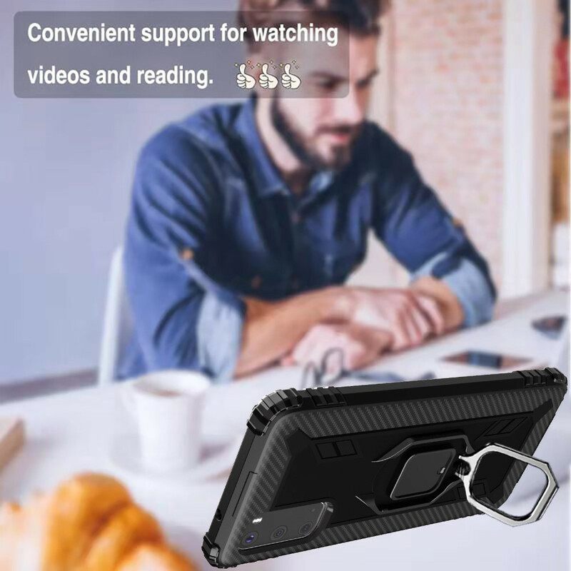 Case Samsung Galaxy S20 Plus 4G / 5G Rengas Ja Hiilikuitu