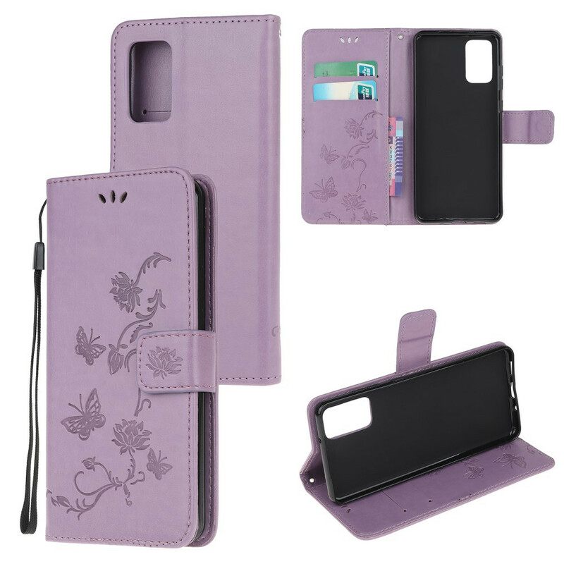 Kotelot Samsung Galaxy S20 Plus 4G / 5G Suojaketju Kuori Discretion Strap Butterflies