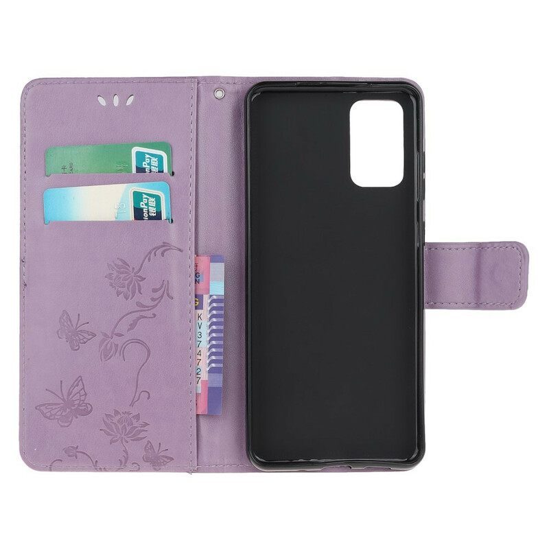 Kotelot Samsung Galaxy S20 Plus 4G / 5G Suojaketju Kuori Discretion Strap Butterflies