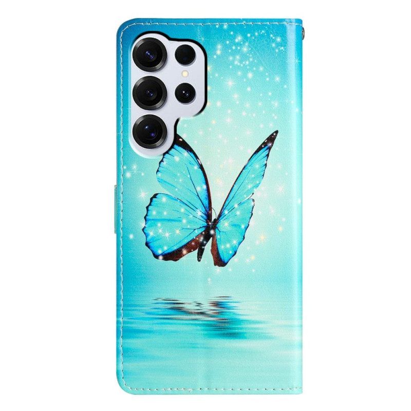 Kotelot Samsung Galaxy S26 Ultra Sininen Perhonen Vedessä