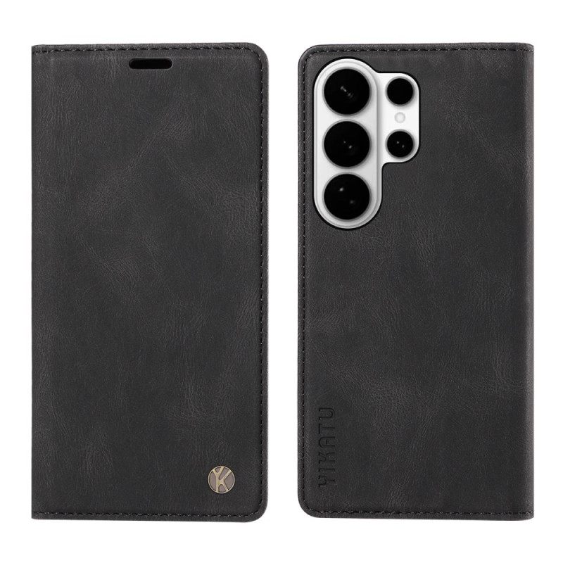 Nahkakotelo Samsung Galaxy S26 Ultra Yikatu Mokkanahkaefekti