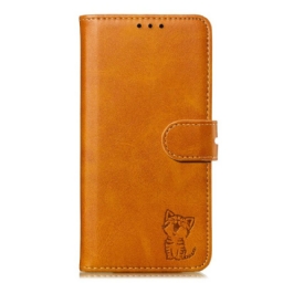 Kotelot Samsung Galaxy Note 10 Plus Faux Leather Kitten