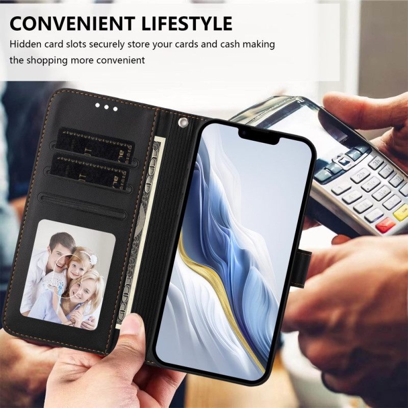 Kotelot Vivo V50e 5g Yksivärinen Keinonahka Nauhalla Suojakuori