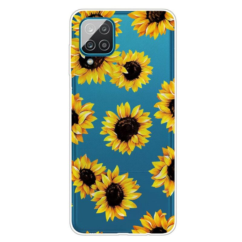 Case Samsung Galaxy A12 / M12 Auringonkukat