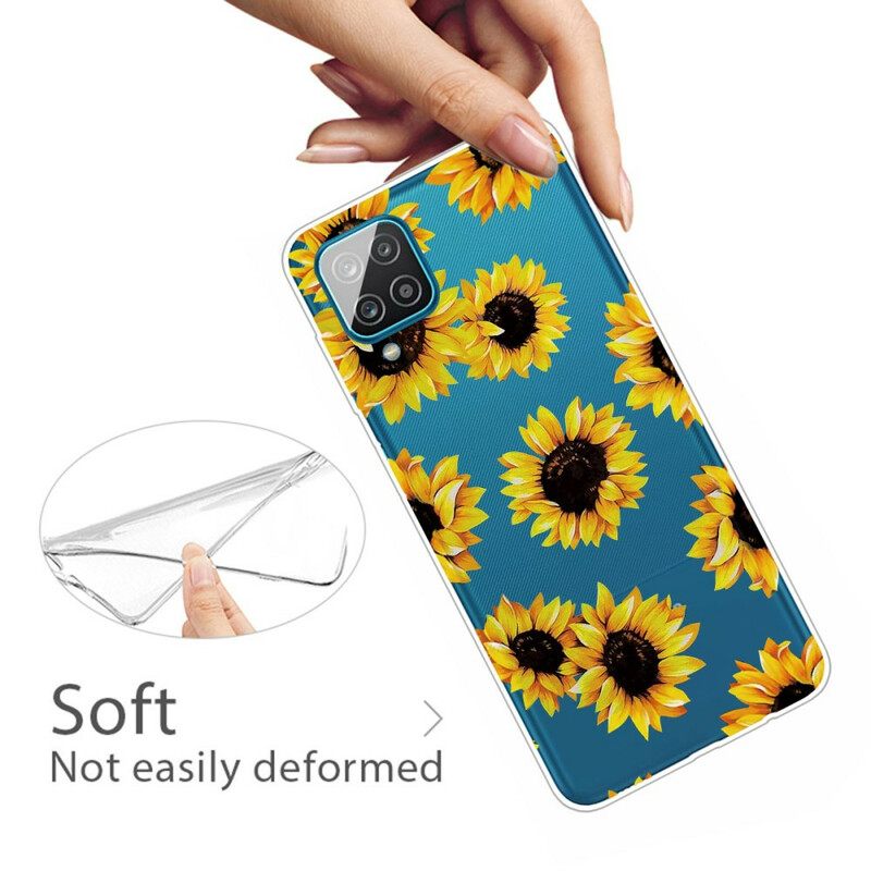 Case Samsung Galaxy A12 / M12 Auringonkukat