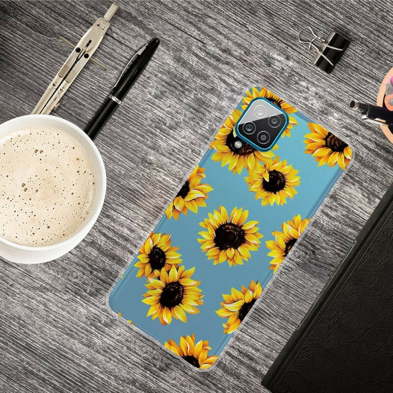 Case Samsung Galaxy A12 / M12 Auringonkukat