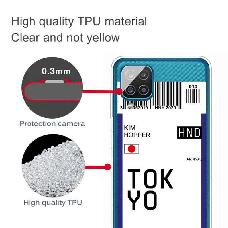 Case Samsung Galaxy A12 / M12 Boarding Pass Tokioon