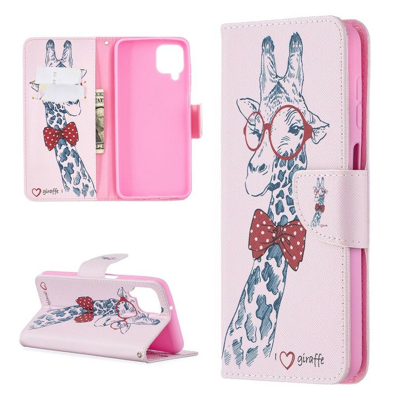 Kotelot Samsung Galaxy A12 / M12 Brainy Giraffe