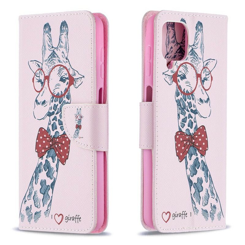 Kotelot Samsung Galaxy A12 / M12 Brainy Giraffe